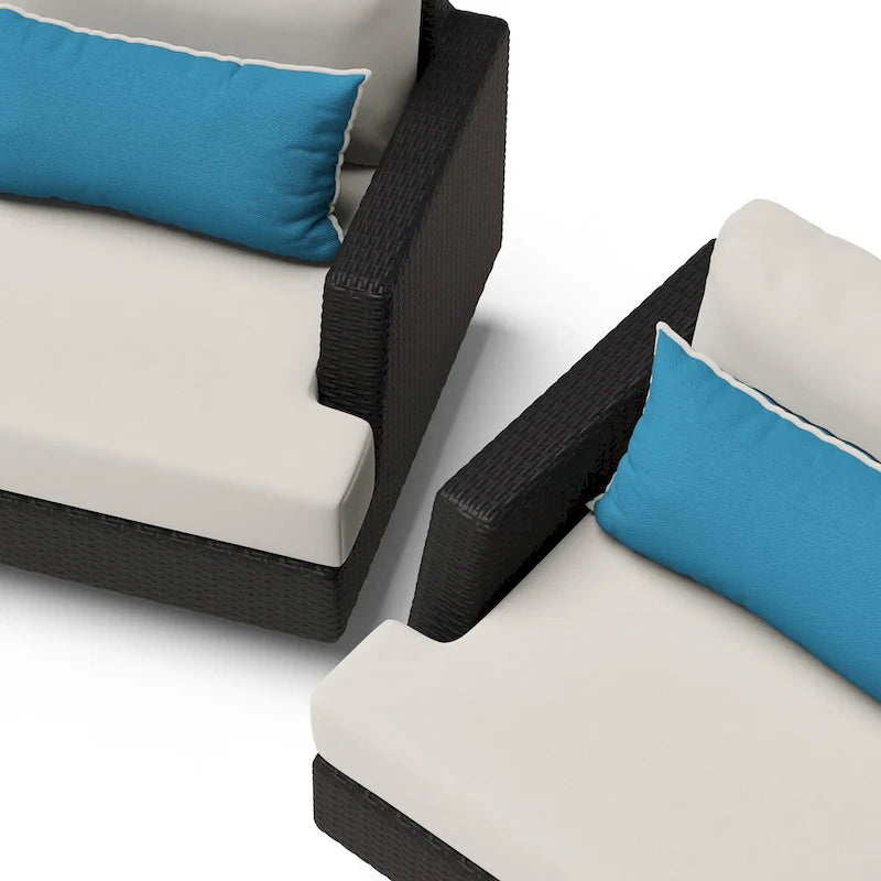 Set da Esterno Portofino Comfort Sunbrella 5 Pezzi con Poltrone Girevoli