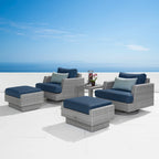 Set da Esterno Portofino Comfort Sunbrella 5 Pezzi con Poltrone Girevoli