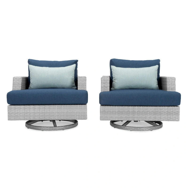 Set da Esterno Portofino Comfort Sunbrella 5 Pezzi con Poltrone Girevoli