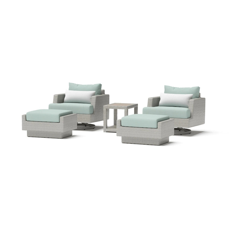 Set da Esterno Portofino Comfort Sunbrella 5 Pezzi con Poltrone Girevoli
