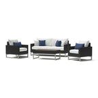 Set da salotto da esterno a 4 pezzi Milo Espresso Sunbrella