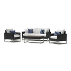 Set da salotto da esterno a 4 pezzi Milo Espresso Sunbrella