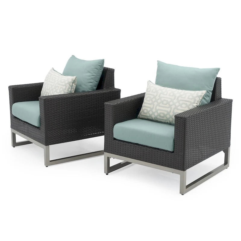 Set da salotto da esterno a 4 pezzi Milo Espresso Sunbrella