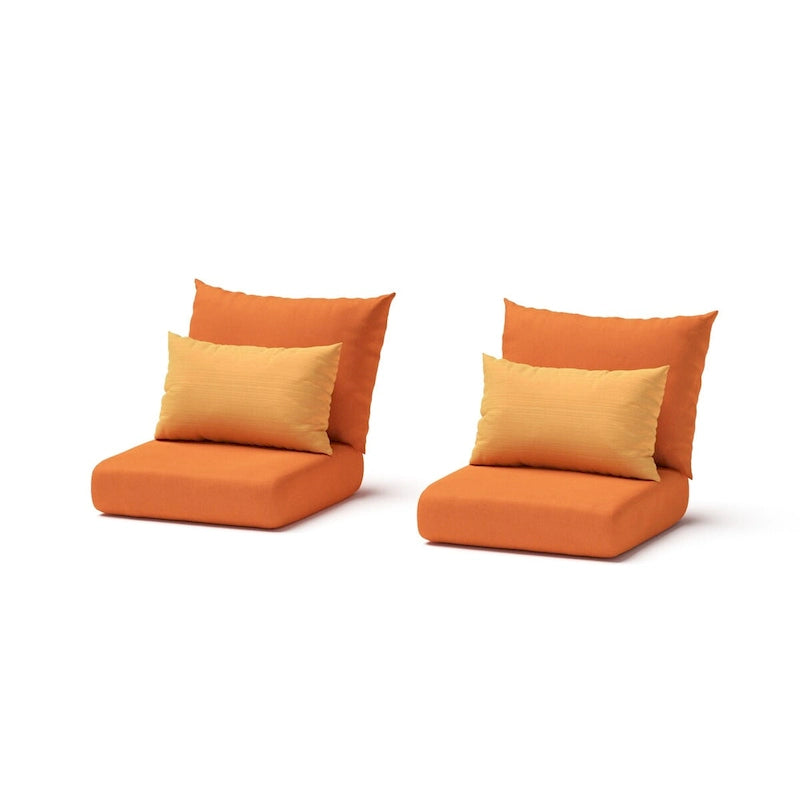 Poltrone da esterni Barcelo in Sunbrella con movimento, set da 2 pezzi
