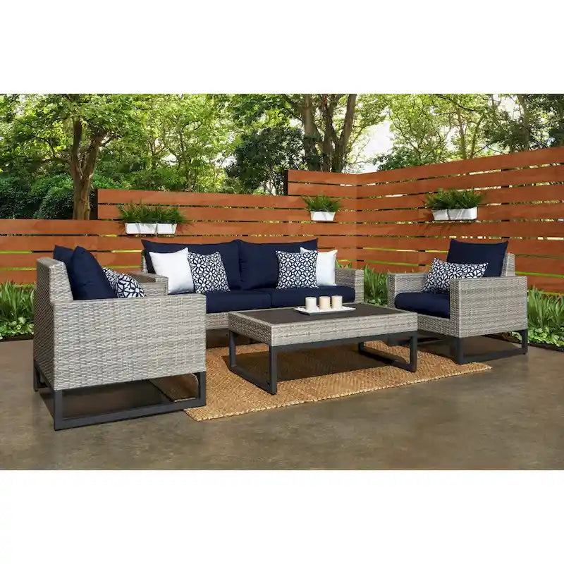 Ensemble de patio Milo Gray 4 pièces Sunbrella
