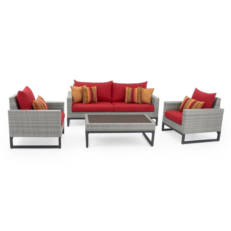 Ensemble de patio Milo Gray 4 pièces Sunbrella