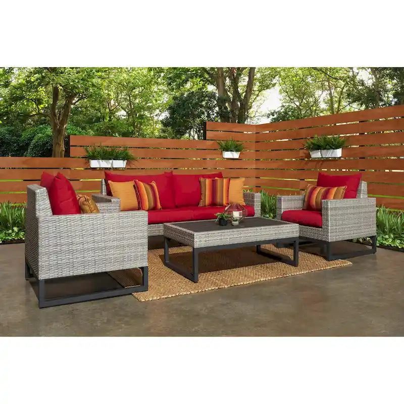 Ensemble de patio Milo Gray 4 pièces Sunbrella