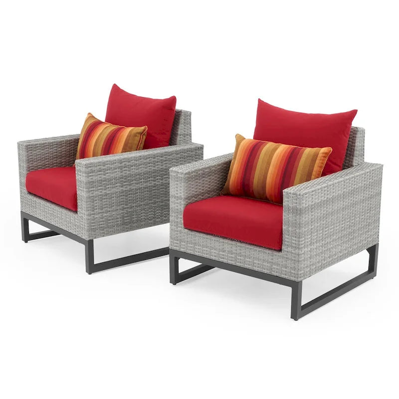 Ensemble de patio Milo Gray 4 pièces Sunbrella