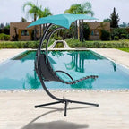 Chaise longue sospesa con tettuccio rimovibile
