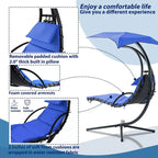 Chaise longue sospesa con tettuccio rimovibile