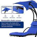Chaise longue sospesa con tettuccio rimovibile