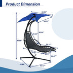 Chaise longue sospesa con tettuccio rimovibile