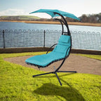 Chaise longue sospesa con tettuccio rimovibile
