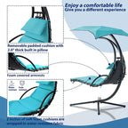 Chaise longue sospesa con tettuccio rimovibile