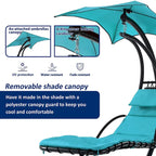 Chaise longue sospesa con tettuccio rimovibile