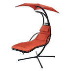 Chaise longue sospesa con tettuccio rimovibile