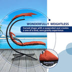 Chaise longue sospesa con tettuccio rimovibile
