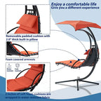 Chaise longue sospesa con tettuccio rimovibile