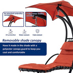 Chaise longue sospesa con tettuccio rimovibile