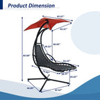 Chaise longue sospesa con tettuccio rimovibile