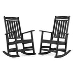 Ensemble de 2 chaises berçantes d'extérieur à dossier haut Vrakae pour tous les temps