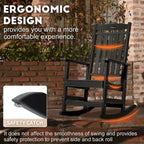 Ensemble de 2 chaises berçantes d'extérieur à dossier haut Vrakae pour tous les temps