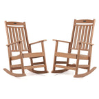 Ensemble de 2 chaises berçantes d'extérieur à dossier haut Vrakae pour tous les temps