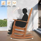 Ensemble de 2 chaises berçantes d'extérieur à dossier haut Vrakae pour tous les temps