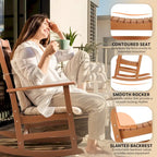 Ensemble de 2 chaises berçantes d'extérieur à dossier haut Vrakae pour tous les temps
