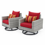 Set salotto da esterno Milo Gray 7 pezzi Sunbrella con movimento profondo