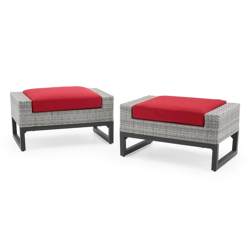 Set salotto da esterno Milo Gray 7 pezzi Sunbrella con movimento profondo