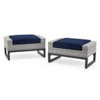 Set salotto da esterno Milo Gray 7 pezzi Sunbrella con movimento profondo