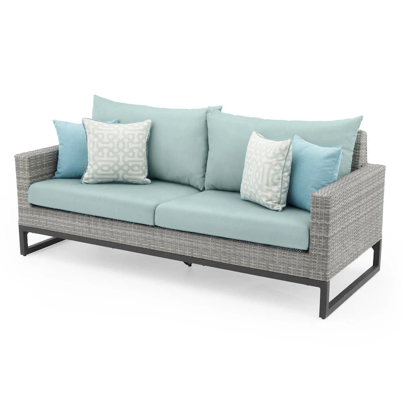 Set salotto da esterno Milo Gray 7 pezzi Sunbrella con movimento profondo
