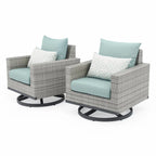 Set salotto da esterno Milo Gray 7 pezzi Sunbrella con movimento profondo