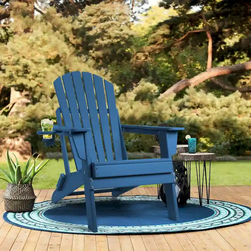 Sedia Adirondack Pieghevole Vrakae con Portabicchieri
