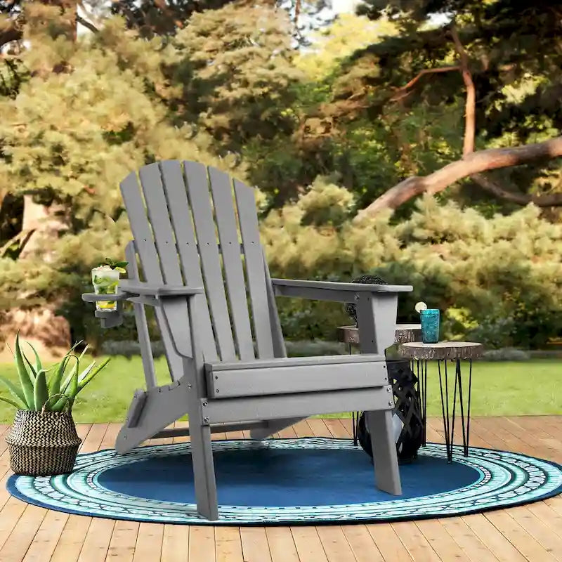 Sedia Adirondack Pieghevole Vrakae con Portabicchieri
