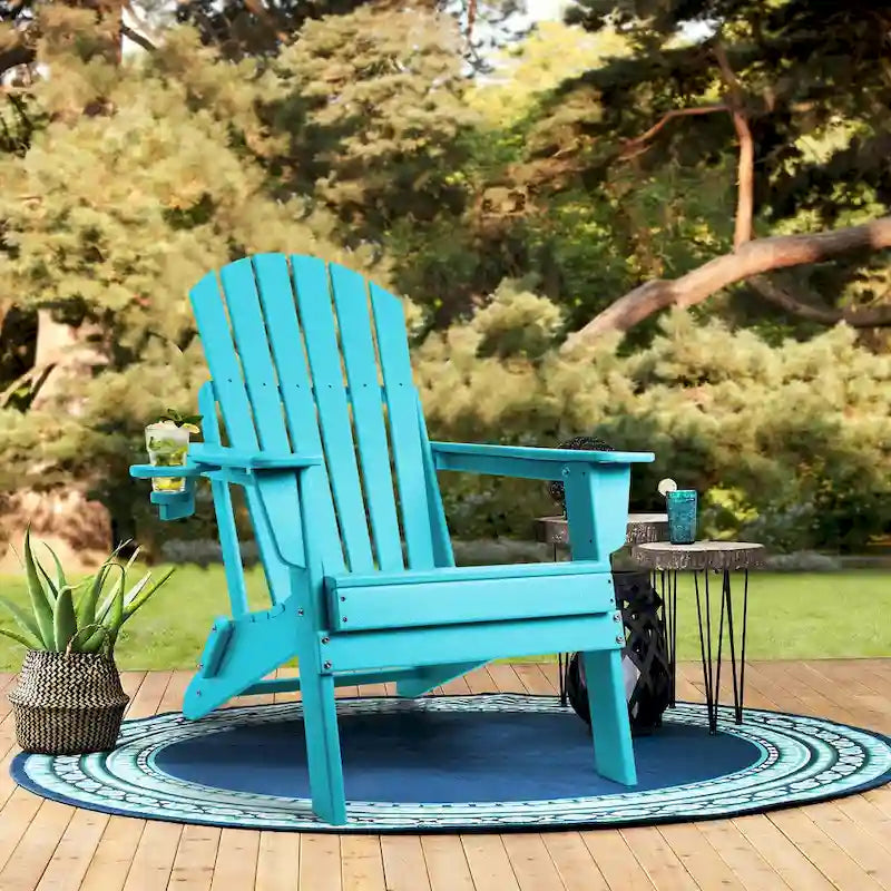 Sedia Adirondack Pieghevole Vrakae con Portabicchieri