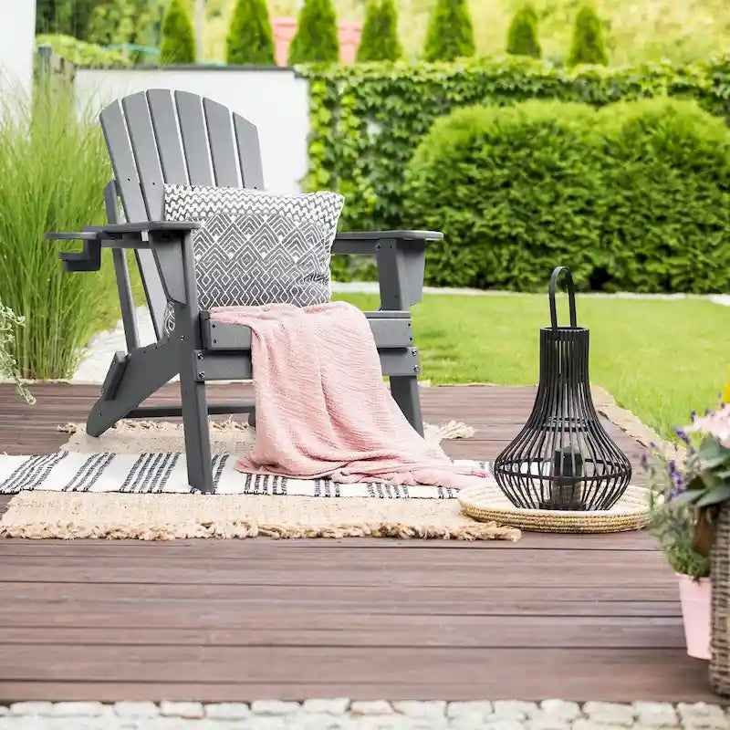 Sedia Adirondack Pieghevole Vrakae con Portabicchieri