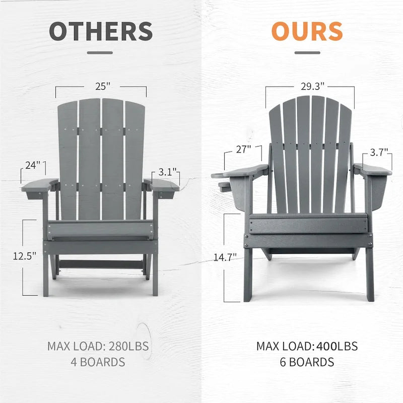 Sedia Adirondack Pieghevole Vrakae con Portabicchieri