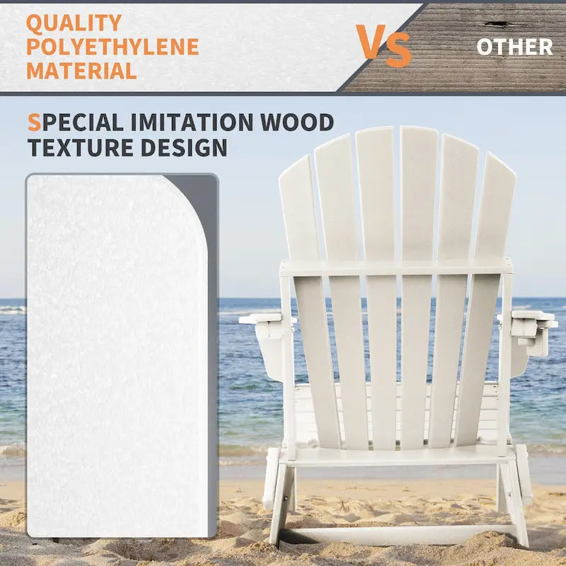 Sedia Adirondack Pieghevole Vrakae con Portabicchieri