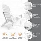 Sedia Adirondack Pieghevole Vrakae con Portabicchieri