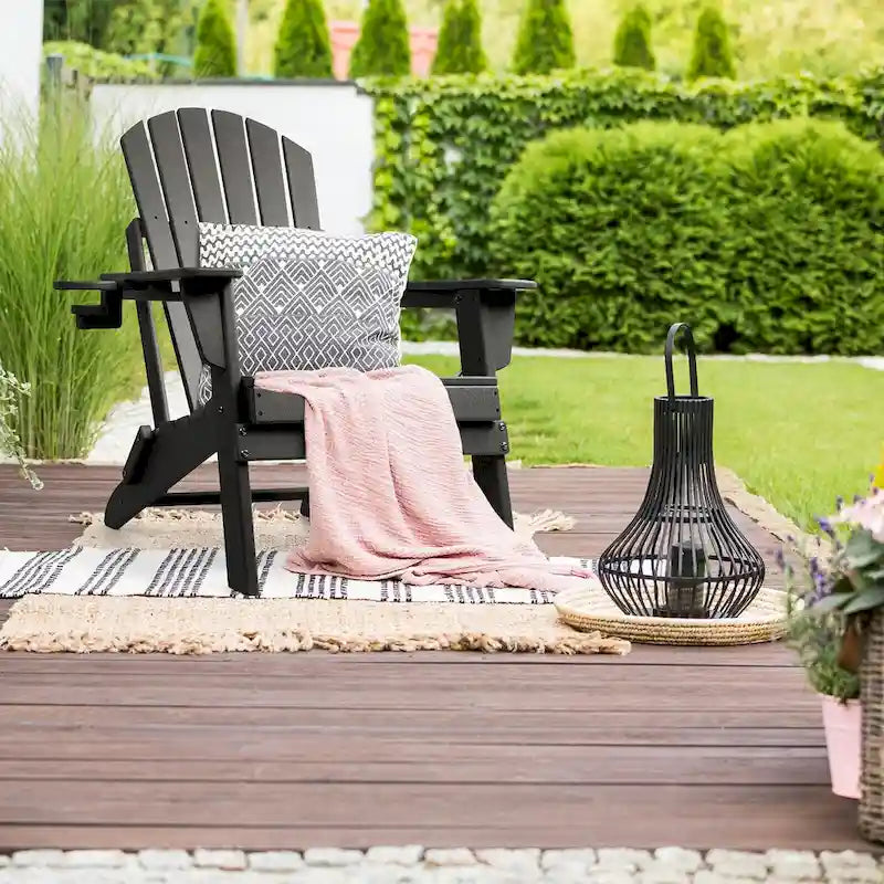 Sedia Adirondack Pieghevole Vrakae con Portabicchieri