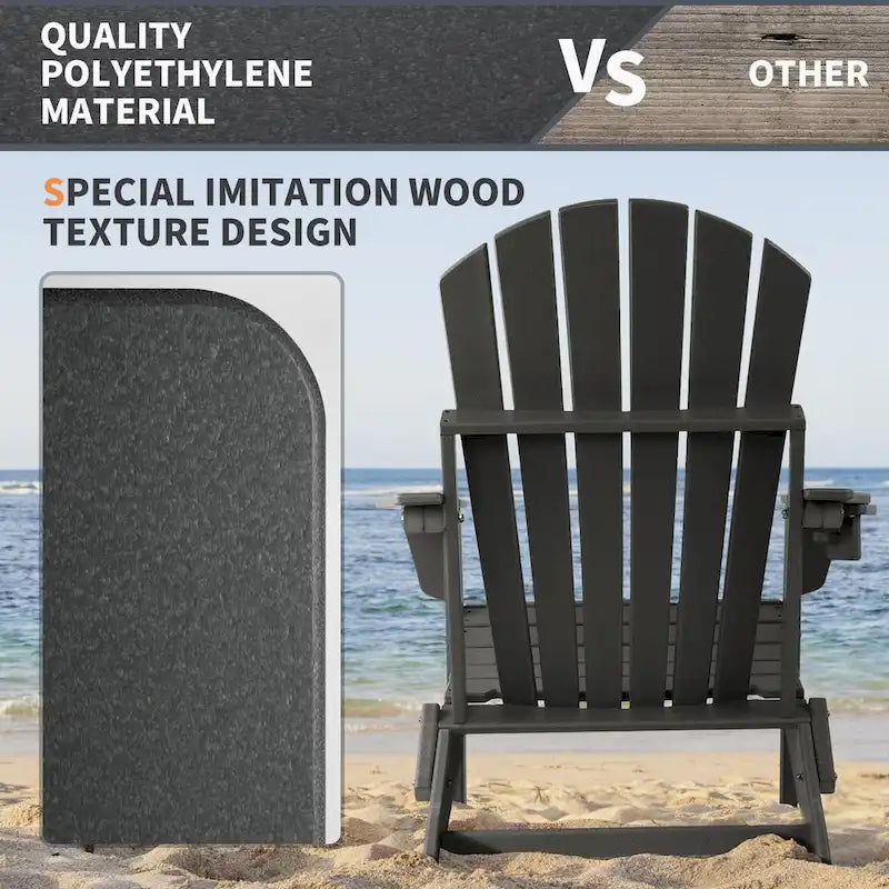 Sedia Adirondack Pieghevole Vrakae con Portabicchieri
