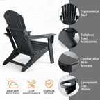Sedia Adirondack Pieghevole Vrakae con Portabicchieri