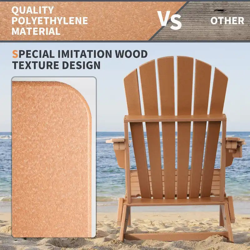Sedia Adirondack Pieghevole Vrakae con Portabicchieri