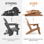Sedia Adirondack Pieghevole Vrakae con Portabicchieri