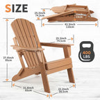Sedia Adirondack Pieghevole Vrakae con Portabicchieri
