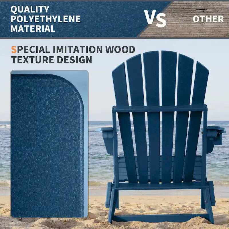 Sedia Adirondack Pieghevole Vrakae con Portabicchieri