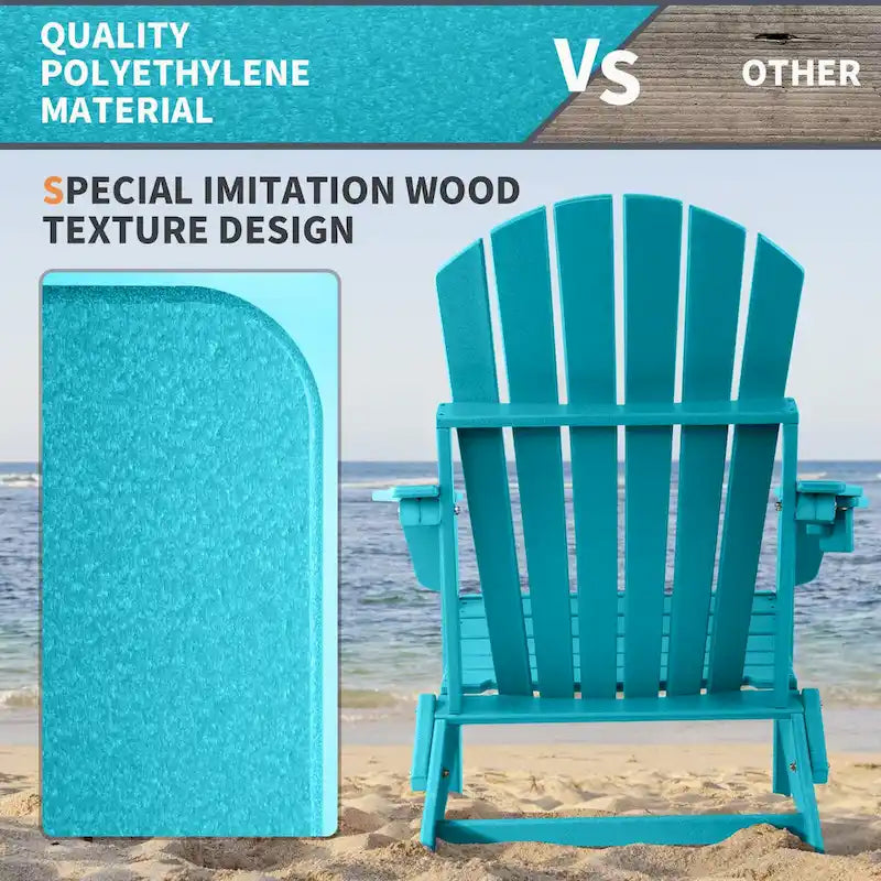 Sedia Adirondack Pieghevole Vrakae con Portabicchieri