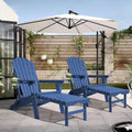 Vrakae Set di 2 Sedie Adirondack Pieghevoli e Regolabili con Pouf